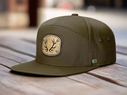STRT 7 Olive Flat Brim Cap