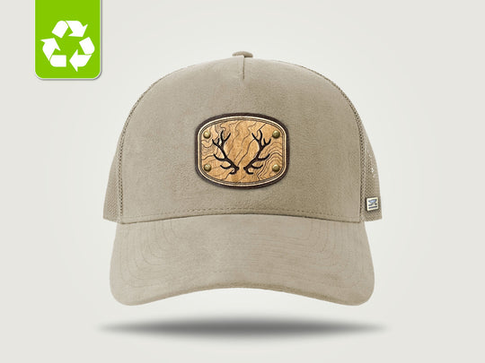 Suede Trucker Cap - Stone