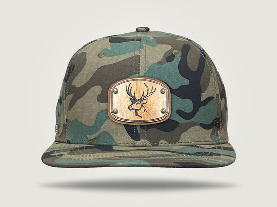 Flat 6 Snapback Cap - Camo