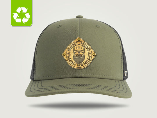 MidPro Recycled Trucker Cap - Olive / Black