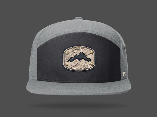 STRT 7 Grey Flat Brim Cap - Mountain