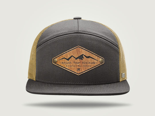 STRT 7 Flat Brim Trucker Cap - Old Gold