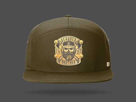 STRT 7 Olive Flat Brim Cap