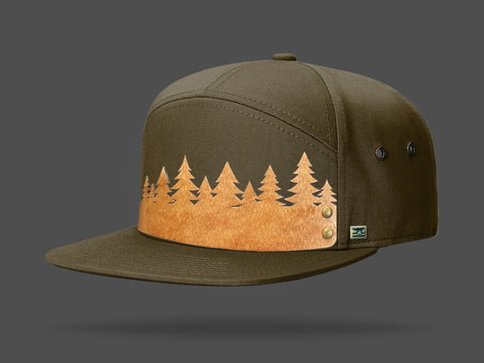 STRT 7 Olive Flat Brim Cap - Forest