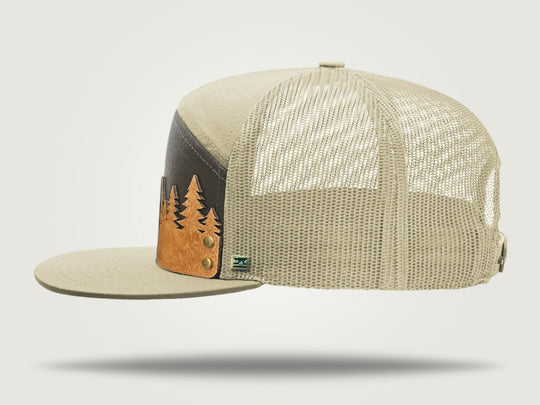 STRT 7 Flat Brim Trucker Cap - Forest