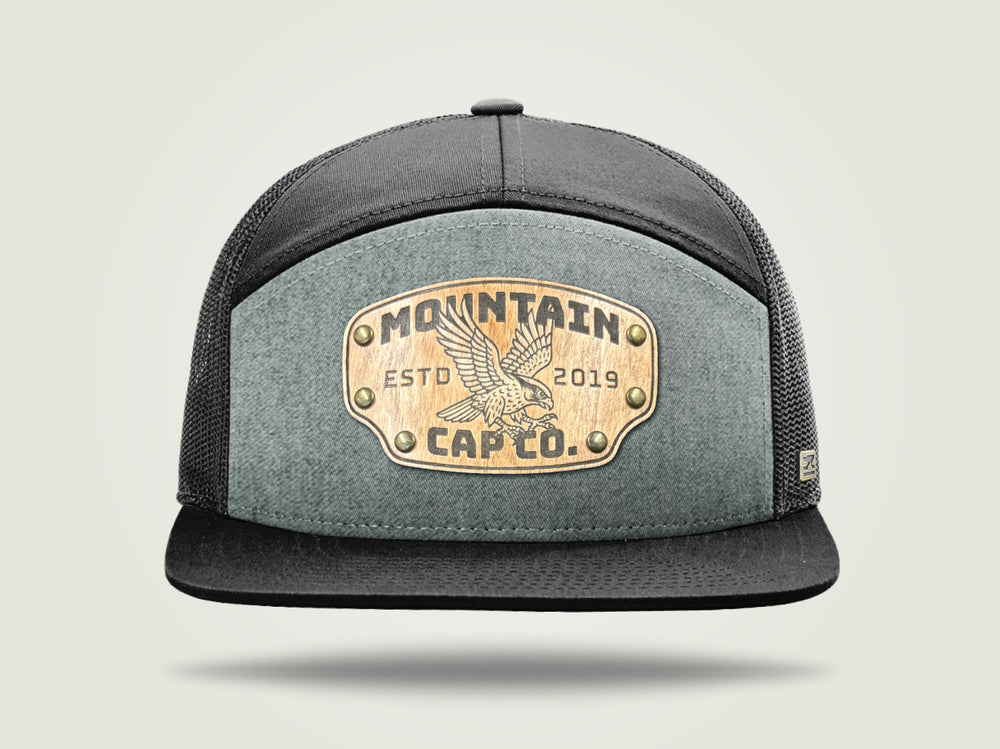 STRT 7 Flat Brim Trucker Cap - Black/Grey