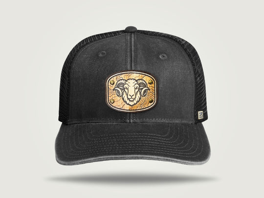 Fade Flat Brim Trucker Cap - Black
