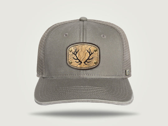 Fade Flat Brim Trucker Cap - Grey