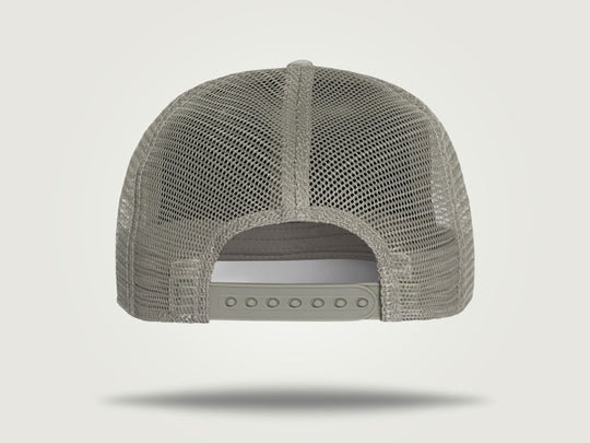 Fade Flat Brim Trucker Cap - Grey