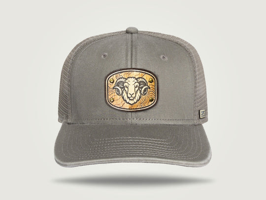 Fade Flat Brim Trucker Cap - Grey