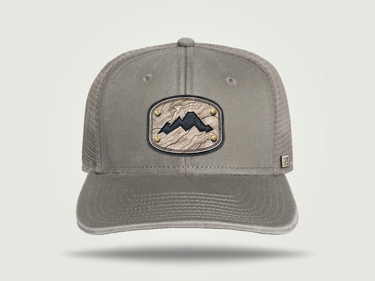 Fade Flat Brim Trucker Cap - Grey