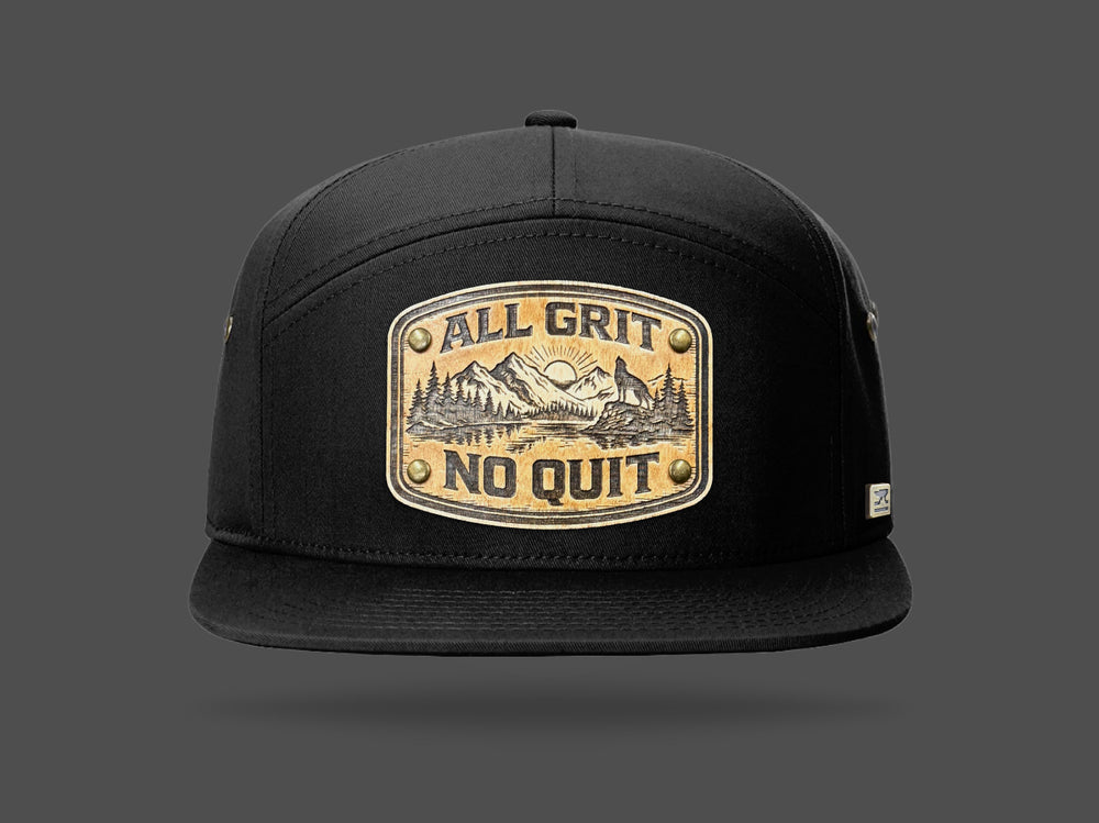 STRT 7 Flat Brim Cap - Black