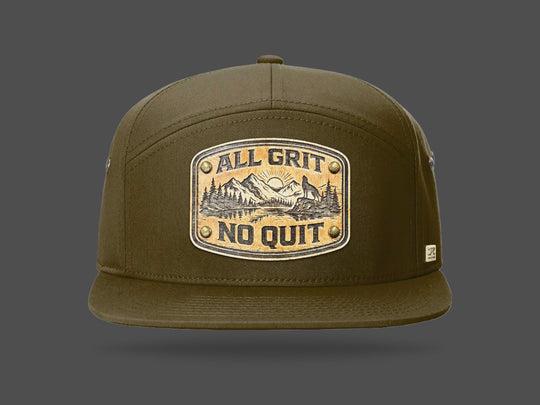STRT 7 Olive Flat Brim Cap