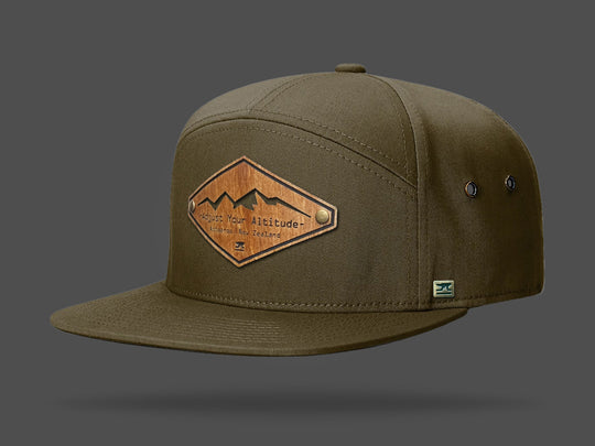 STRT 7 Olive Flat Brim Cap