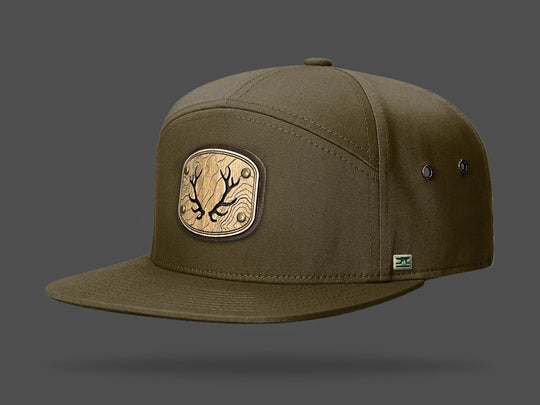 STRT 7 Olive Flat Brim Cap