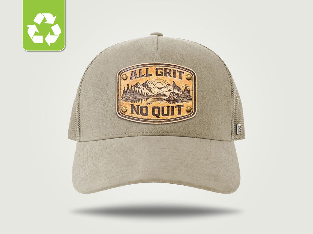 Suede Trucker Cap - Stone