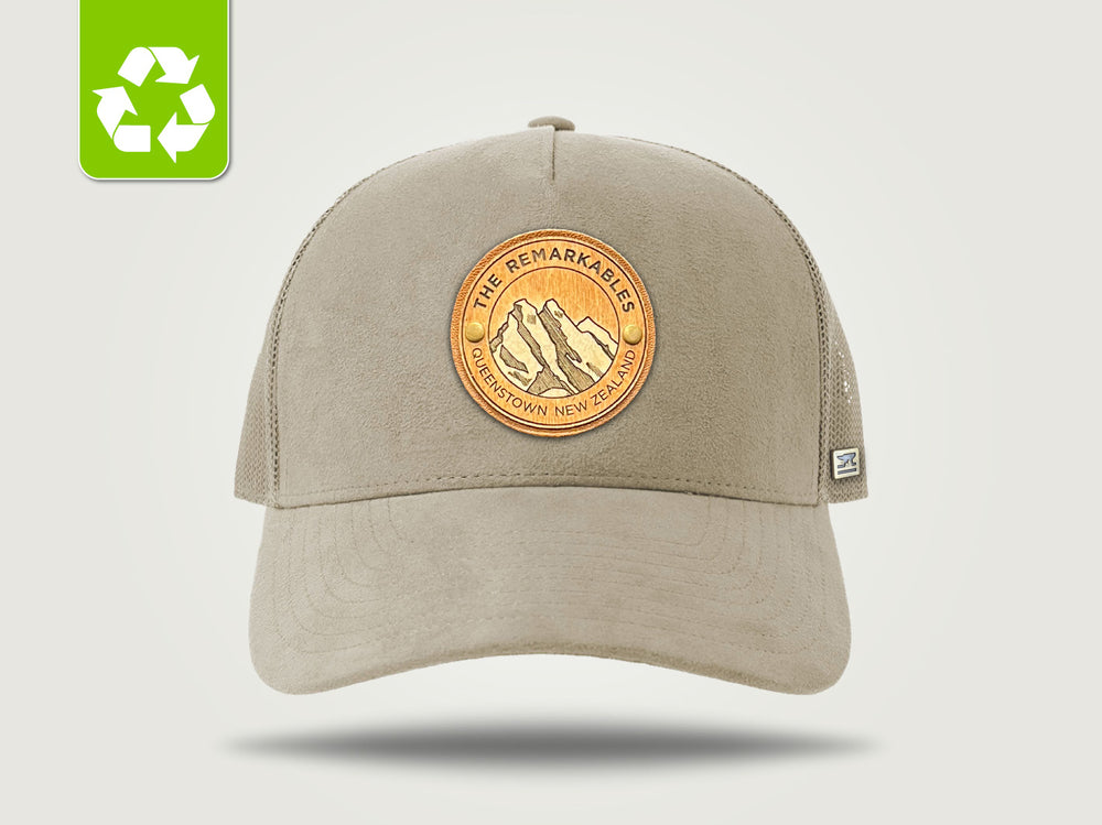 Suede Trucker Cap - Stone