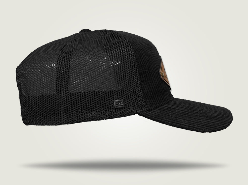 Cord Trucker Cap - Black