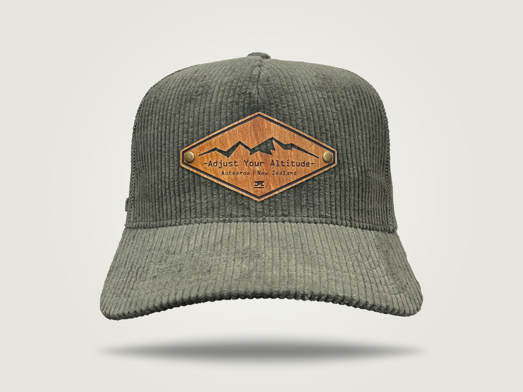 Cord Trucker Cap - Olive