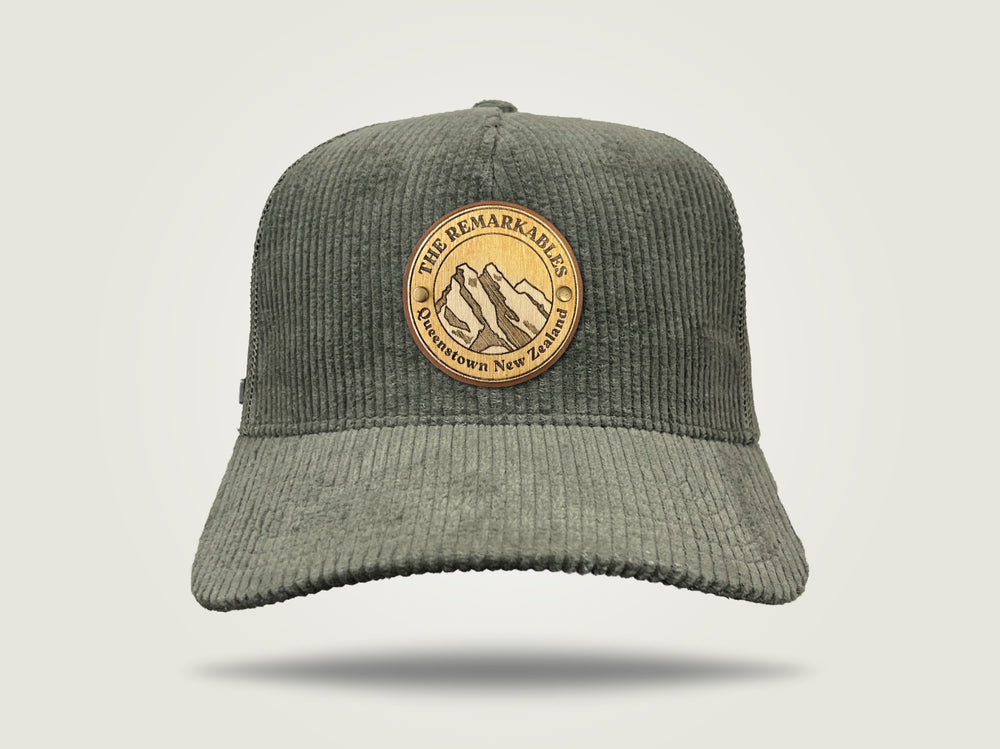 Cord Trucker Cap - Olive