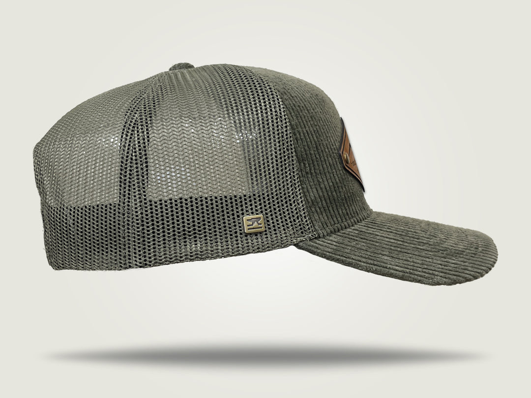 Cord Trucker Cap - Olive