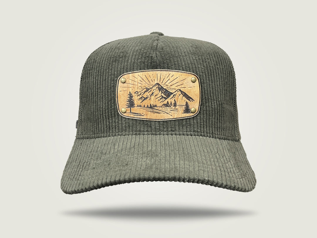 Cord Trucker Cap - Olive