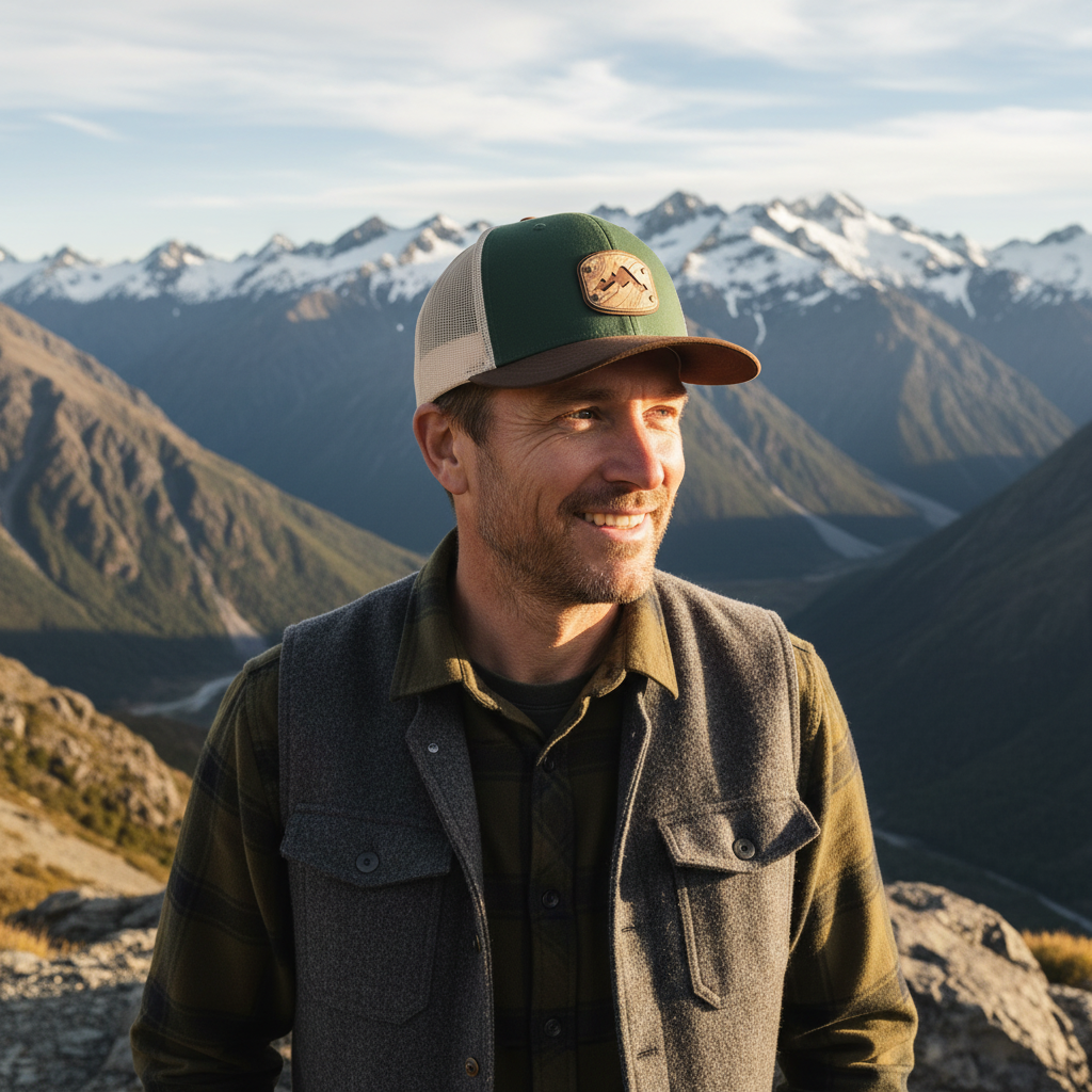 MidPro LTD Trucker Cap - Green / Chestnut - MNTN NZ
