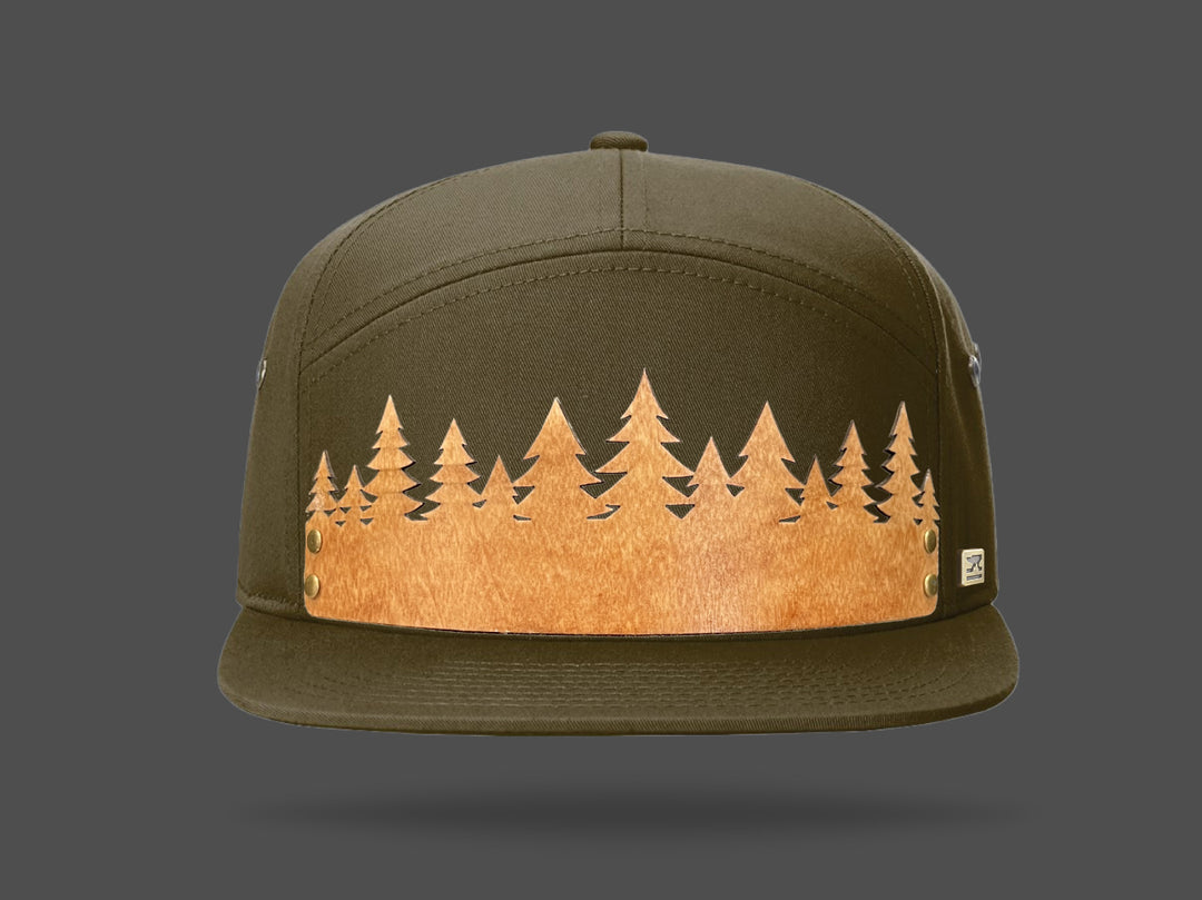 STRT 7 Olive Flat Brim Cap - Forest