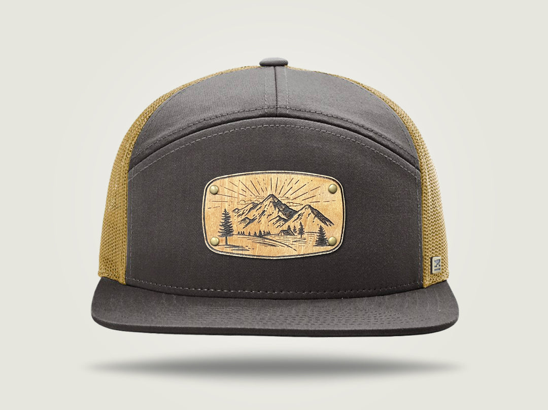 STRT 7 Flat Brim Trucker Cap - Old Gold