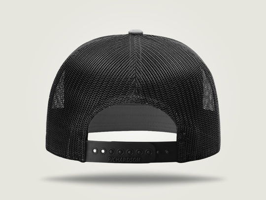 STRT 7 Flat Brim Trucker Cap - Black/Grey