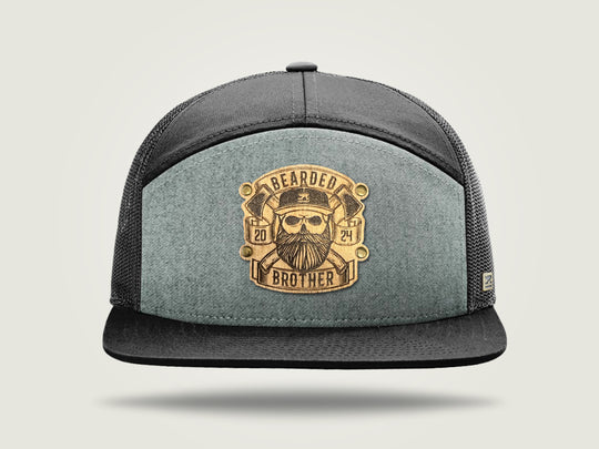 STRT 7 Flat Brim Trucker Cap - Black/Grey