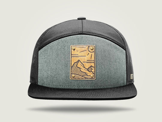 STRT 7 Flat Brim Trucker Cap - Black/Grey