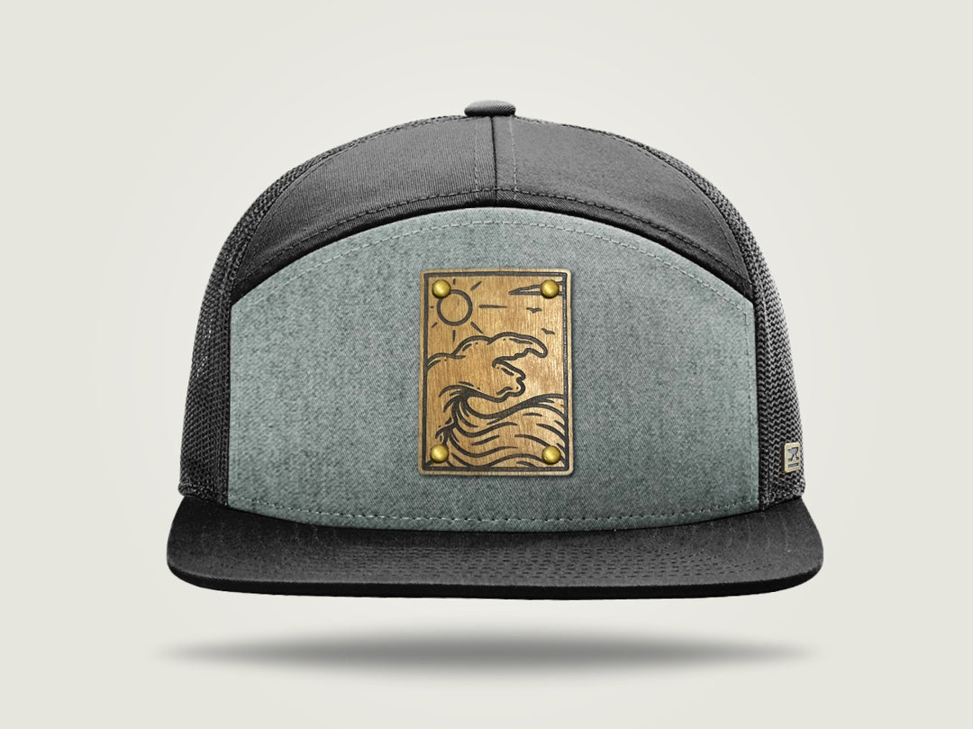 STRT 7 Flat Brim Trucker Cap - Black/Grey