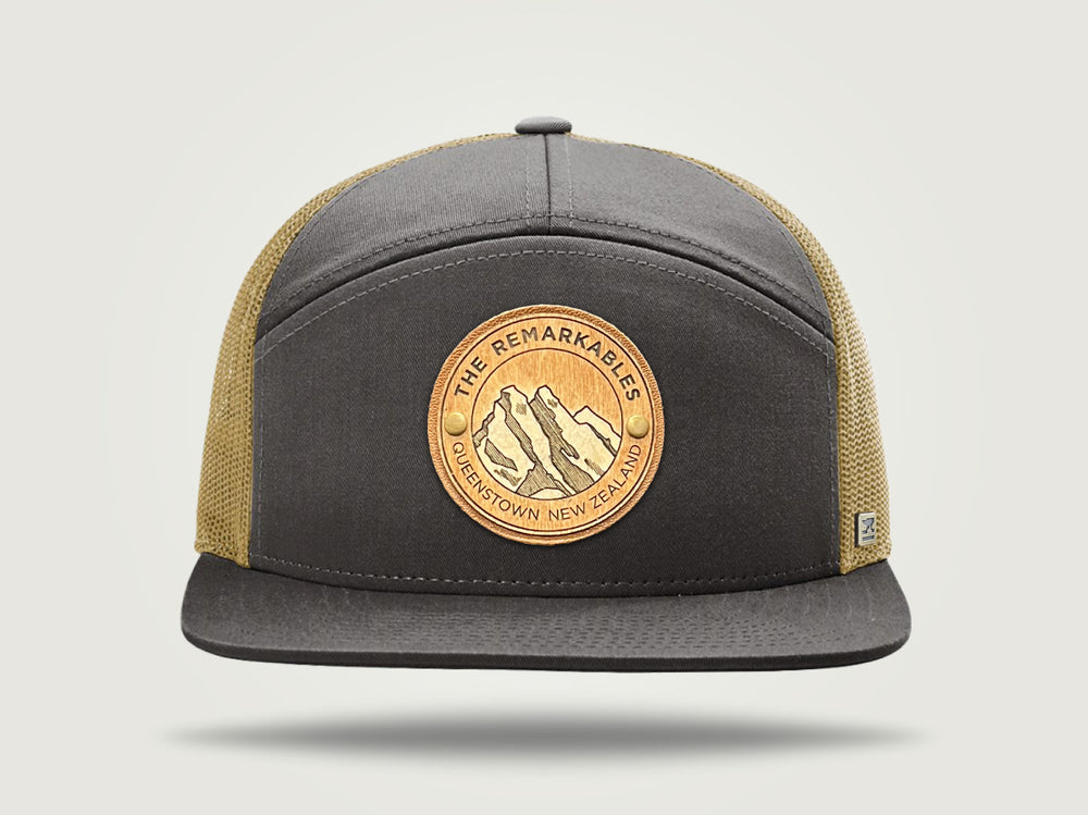 STRT 7 Flat Brim Trucker Cap - Old Gold