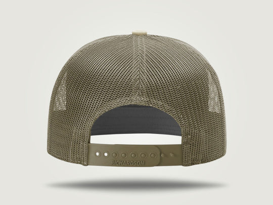 STRT 7 Flat Brim Trucker Cap - Khaki