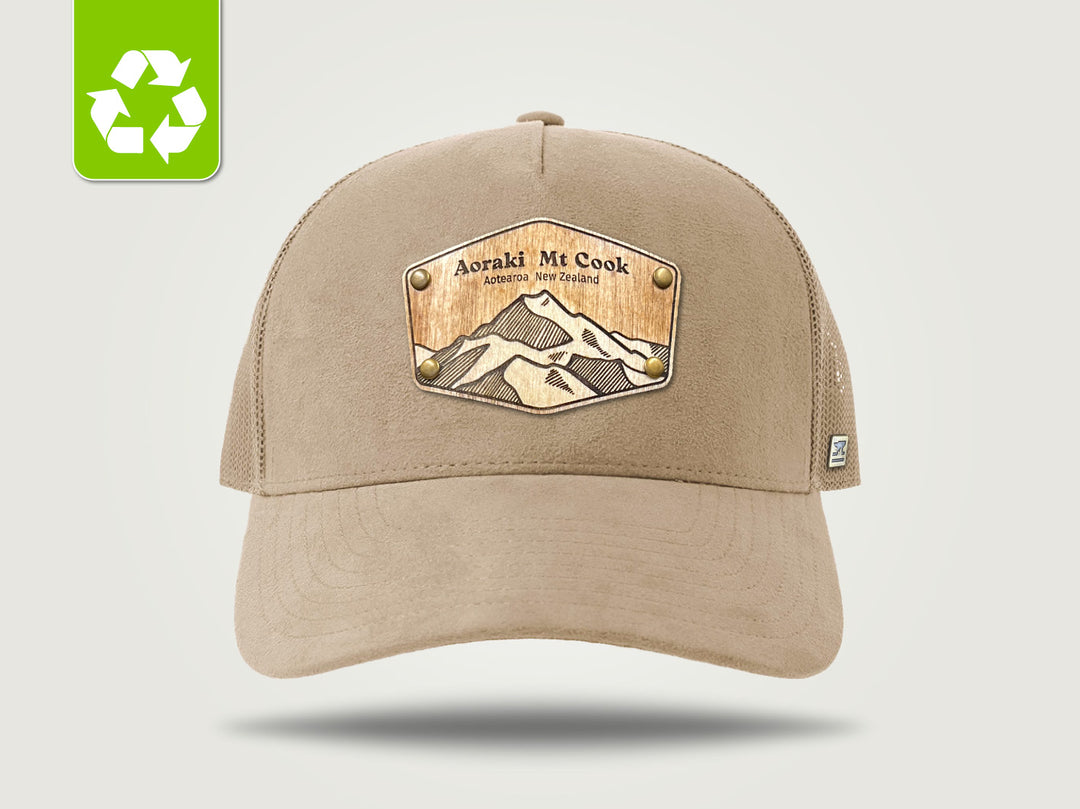 Suede Trucker Cap - Stone
