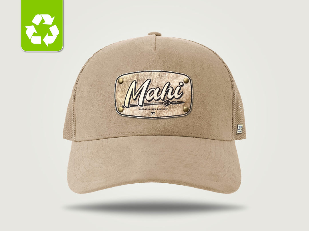 Suede Trucker Cap - Stone