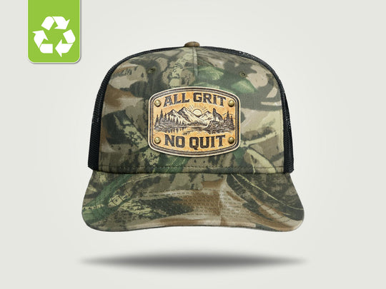 Tree Camo Flat-brim Trucker Cap