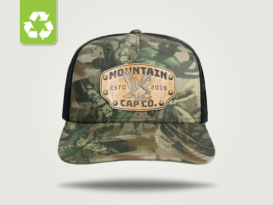 Tree Camo Flat-brim Trucker Cap