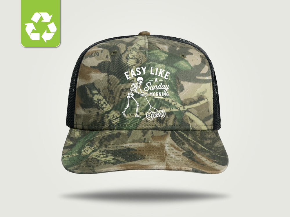 Tree Camo Flat-brim Trucker Cap