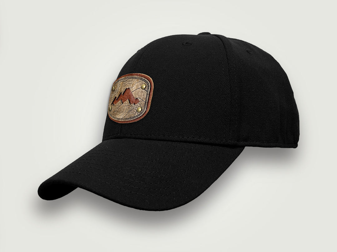 Pro Fitted Black Cap - Mountain